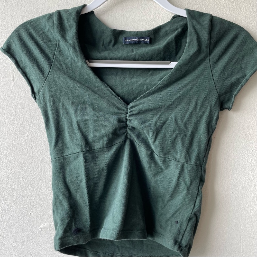 Green crop top